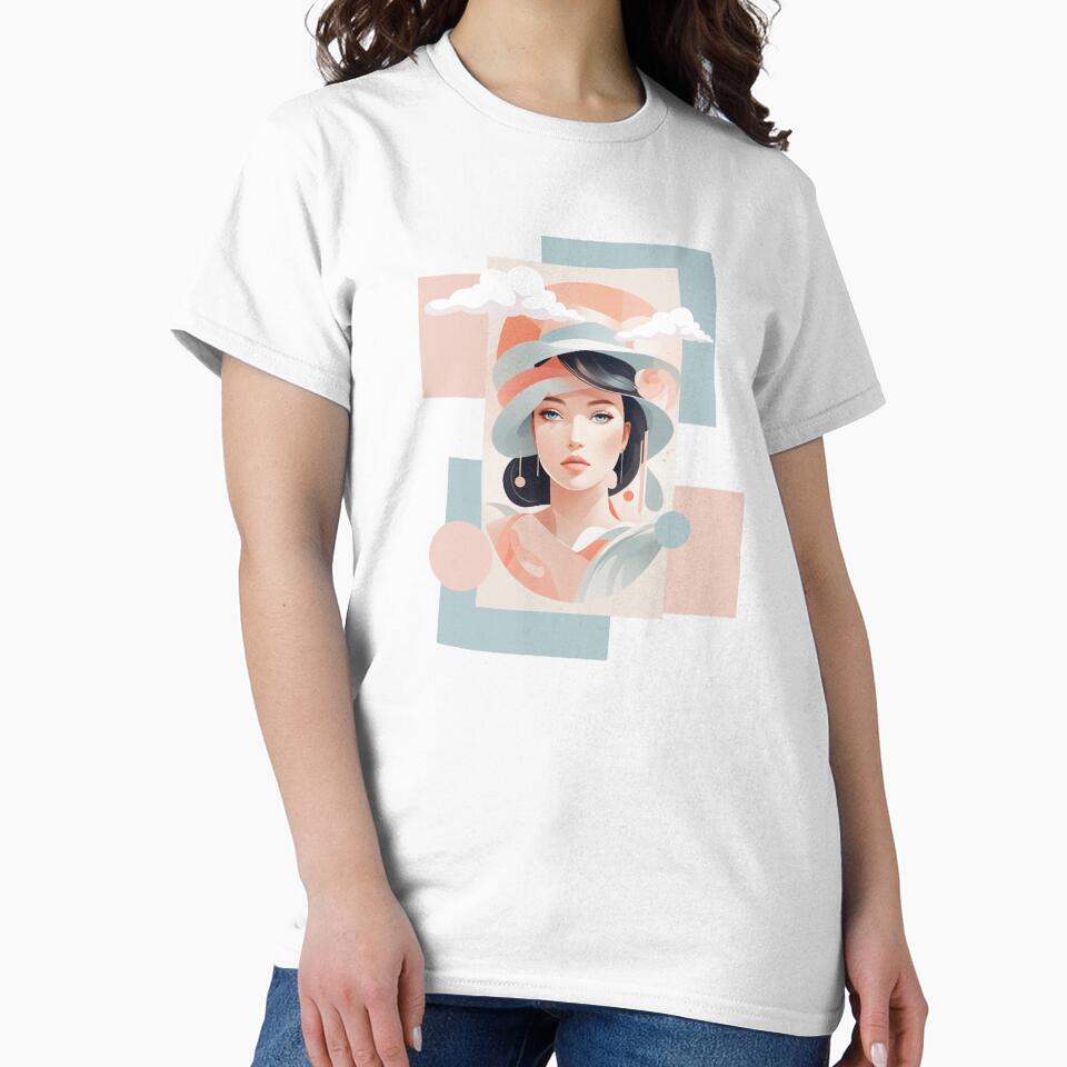 beautiful woman with black hair wearing a hat by Piano-pn