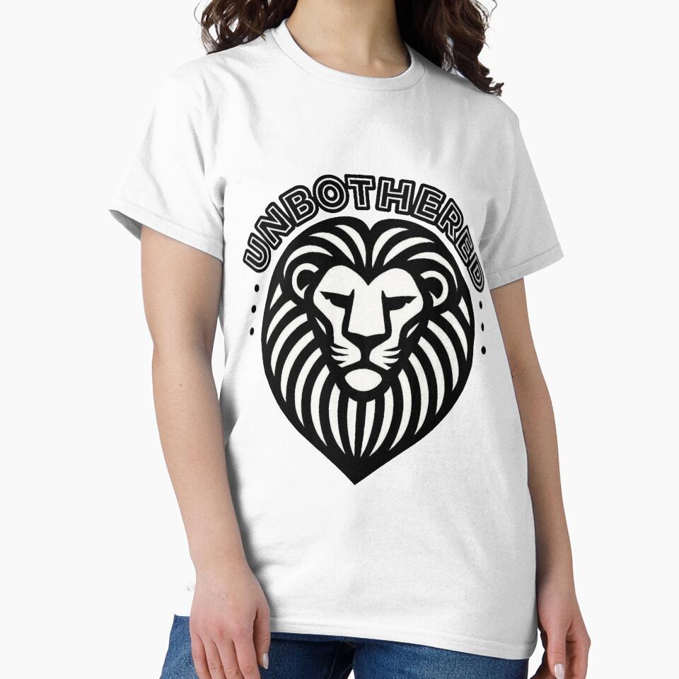 Minimalist Lion Unbothered | Funny Confident Animal Design by LibbArt