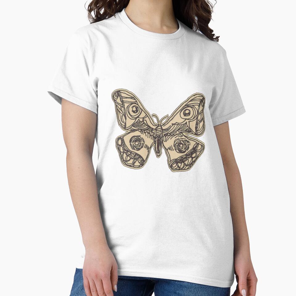 beige moth (linework) by Dorian Winter