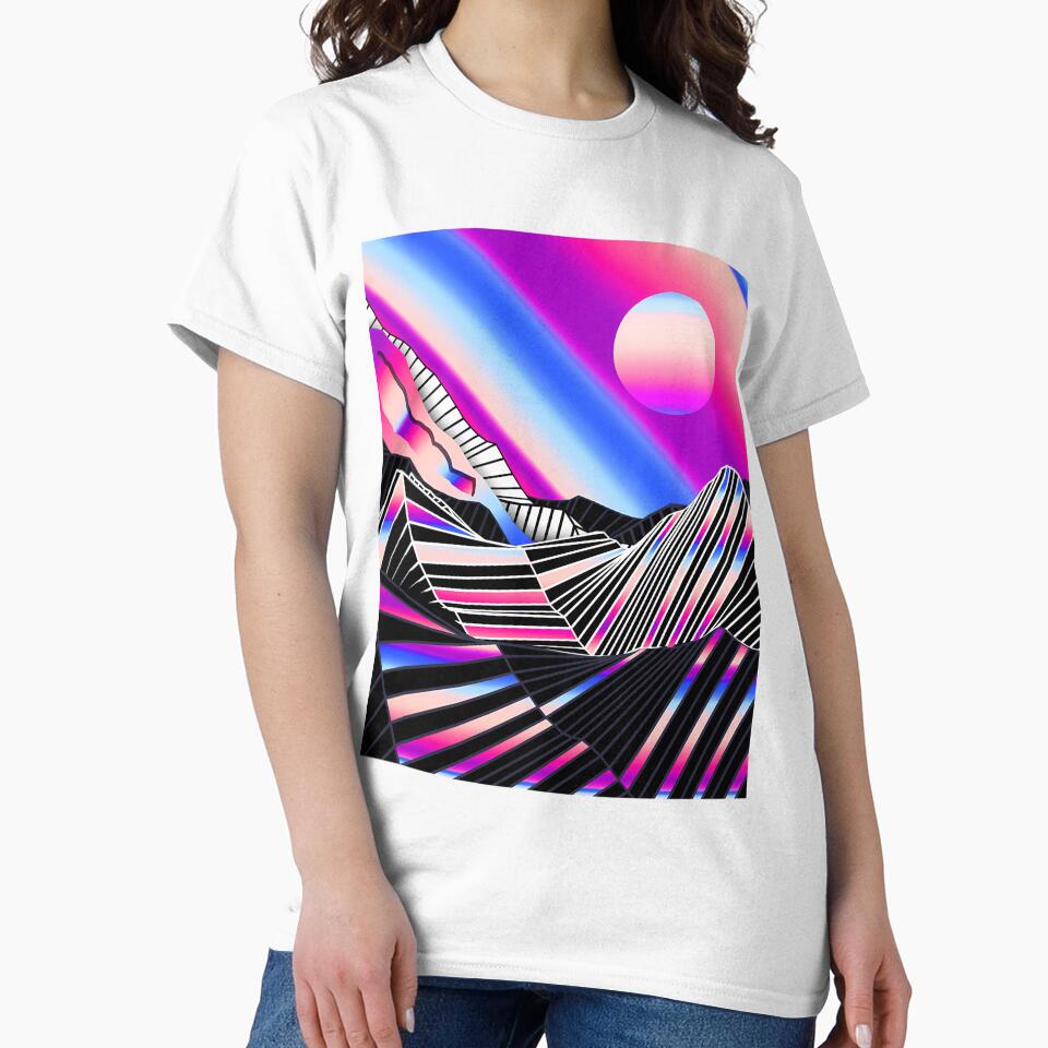 Abstract Synthwave Piano Keys Retro Sunset by xuxqhpbmr34
