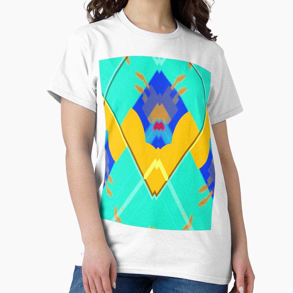 Vibrant music abstract geometric minimalist guitar exotic summer blue - sunny gift for guitarists musicians and minimalist music and guitar lover by Ralek