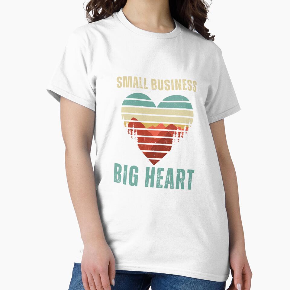 Small Business Big Heart Retro Art by NikoBeadsUA