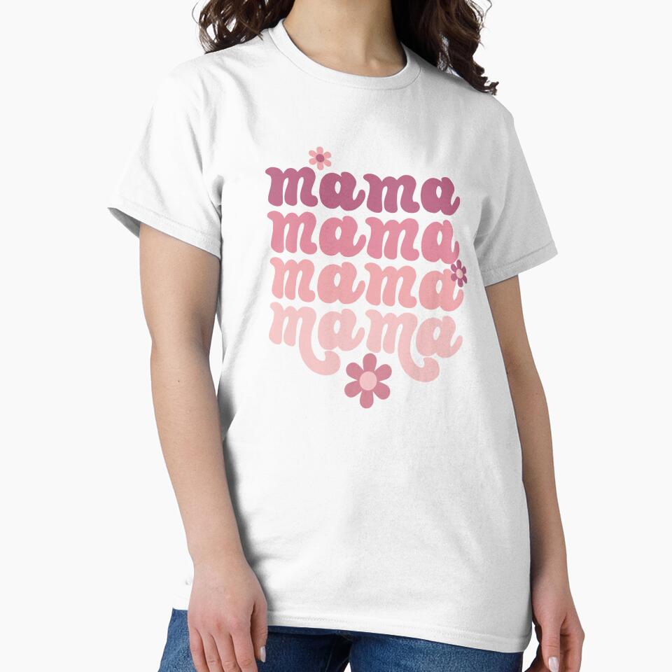 Retro Pink Mama Typography by HappyLifeCreate