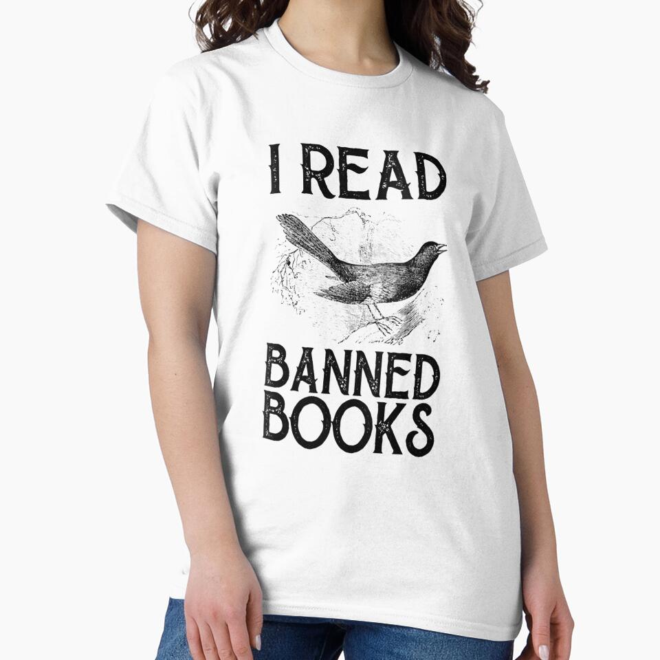 Womens Vintage I Read Banned Books Funny Book Lovers_ Appare (1) by MagicMealing