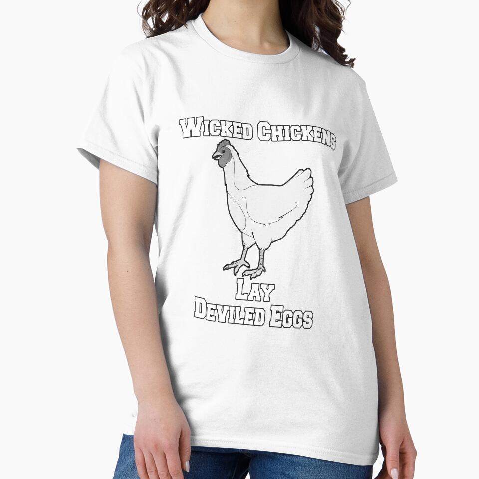 Funny Sarcastic Humor Wicked Chickens Lay Deviled Eggs by fantasticdesign