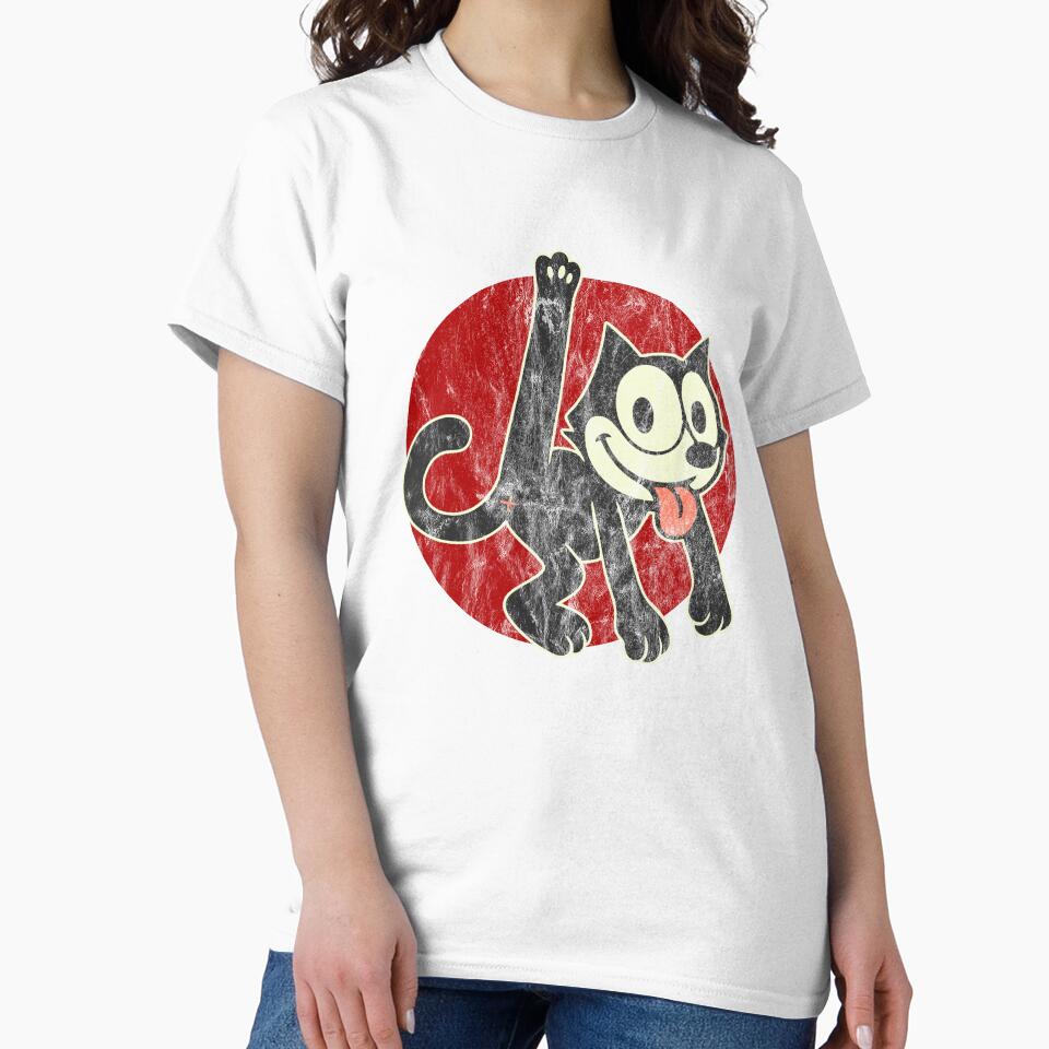 Cheeky Cat having a wash Vintage look Felix the cat by TheGingerEffect