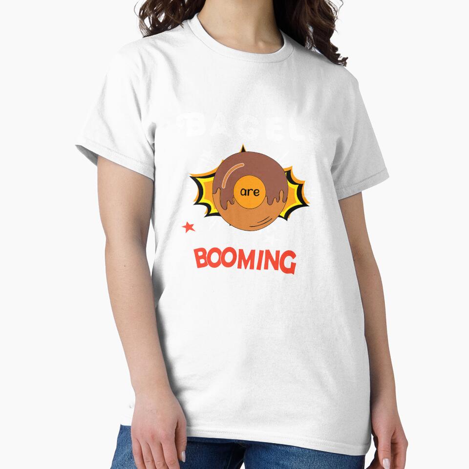 Bagels are booming, Funny shirt meme, Cool Gift for Men, Bagels lover, Present for fathers day, Slim Fit by Annona-