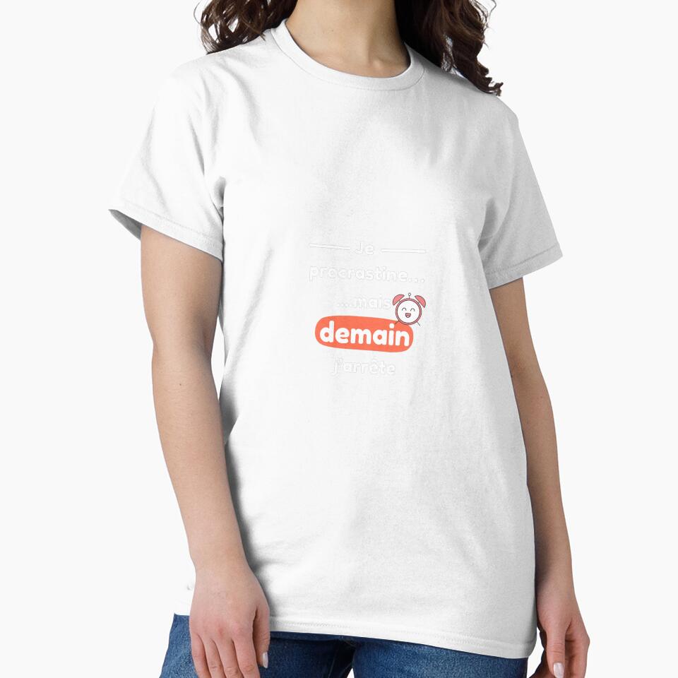 Funny Unisex Short Sleeve T-Shirt "I Procrastinate... But Tomorrow I'll Stop" | Modern Design, Original Gift by MyGraphixCraft