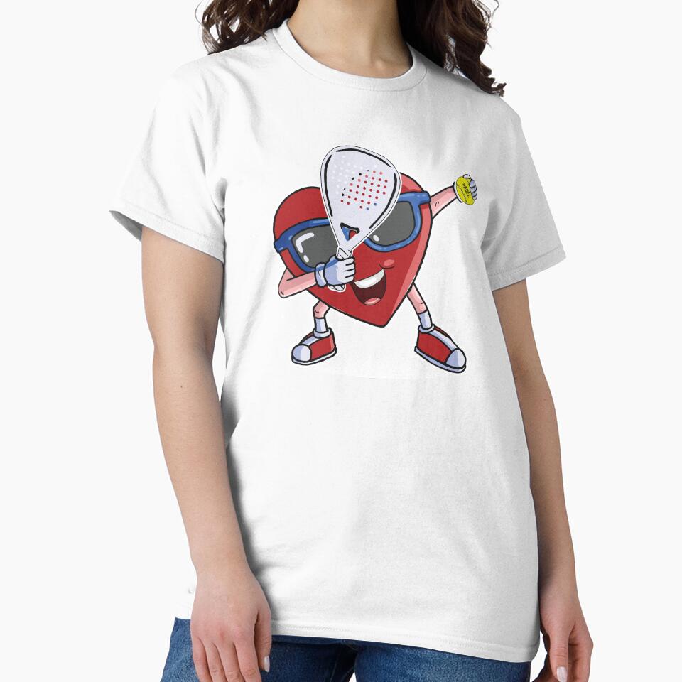 Padel Dabbing Heart Valentine’s Day gift for padel tennis player by grinta2021