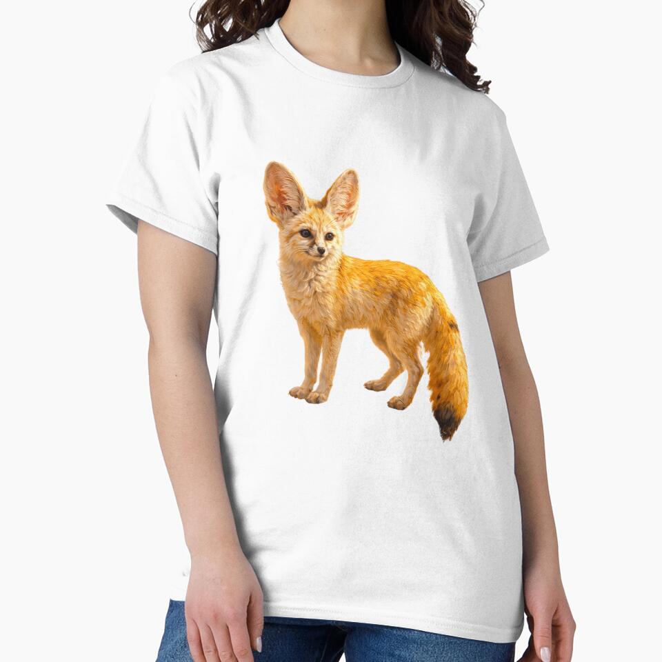 Fennec Fox T-Shirt - Desert Animal Tee - Impressionist Wildlife Shirt by Art Lea