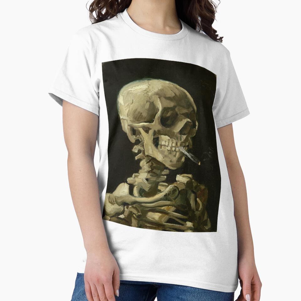 Van Gogh's Head of a skeleton with a burning cigarette by --Camiila--