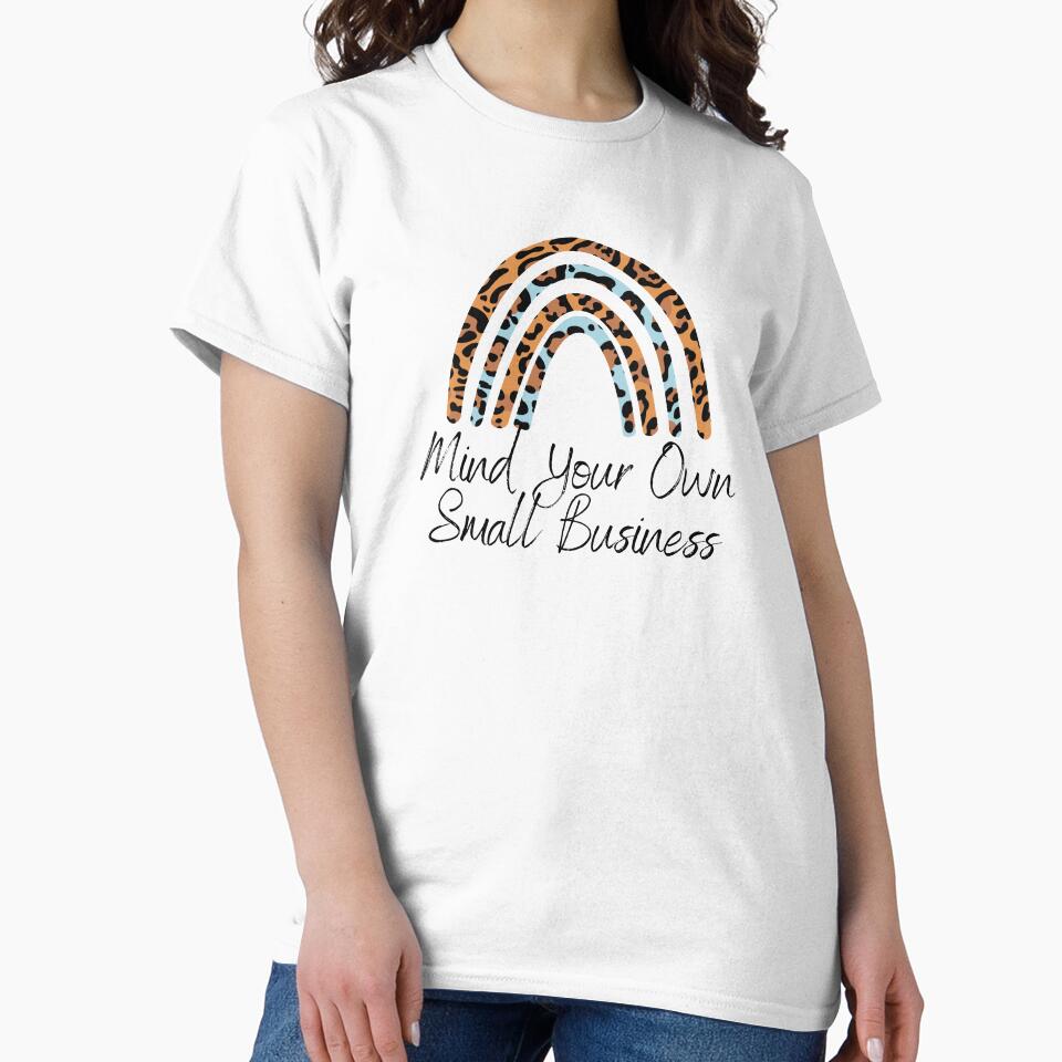 Mind Your Own Small Business Boho Leopard Rainbow by For Little Monkeys