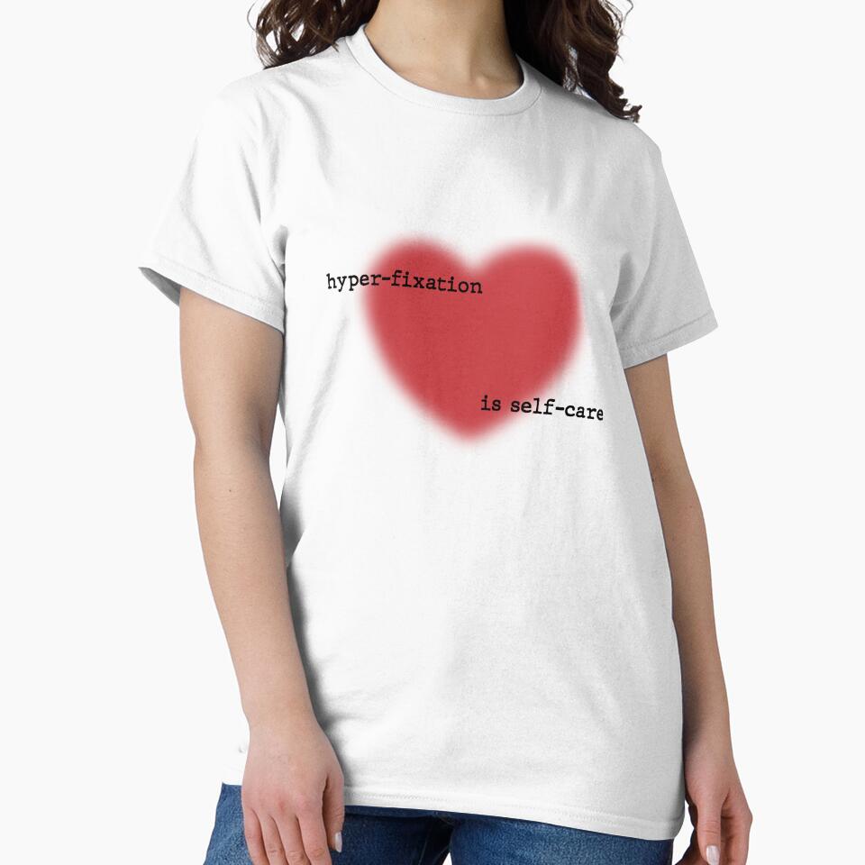 Hyperfixation Is Self-Care — Blurry Heart Typewriter Quote | ADHD Humor Gift, Neurodivergent Sticker by ArtofDari