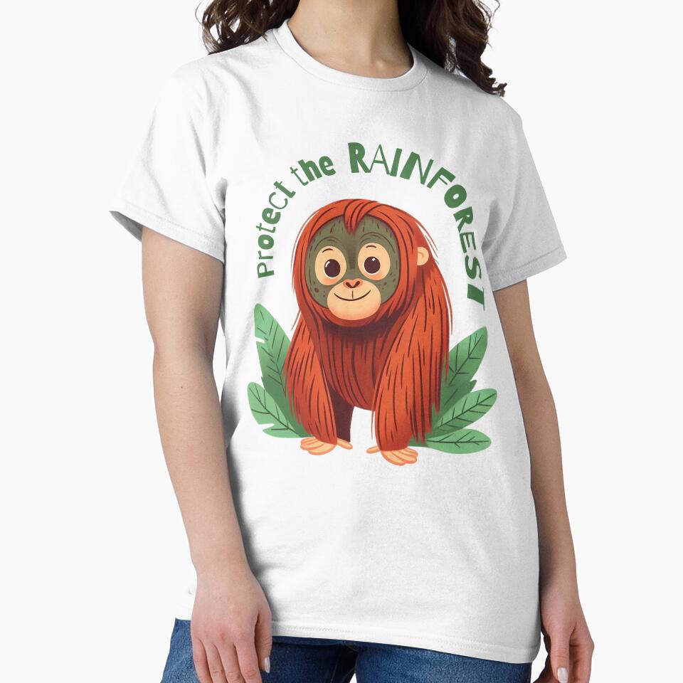 Protect the rainforest - Baby Orangutan by PrintSoulDesign