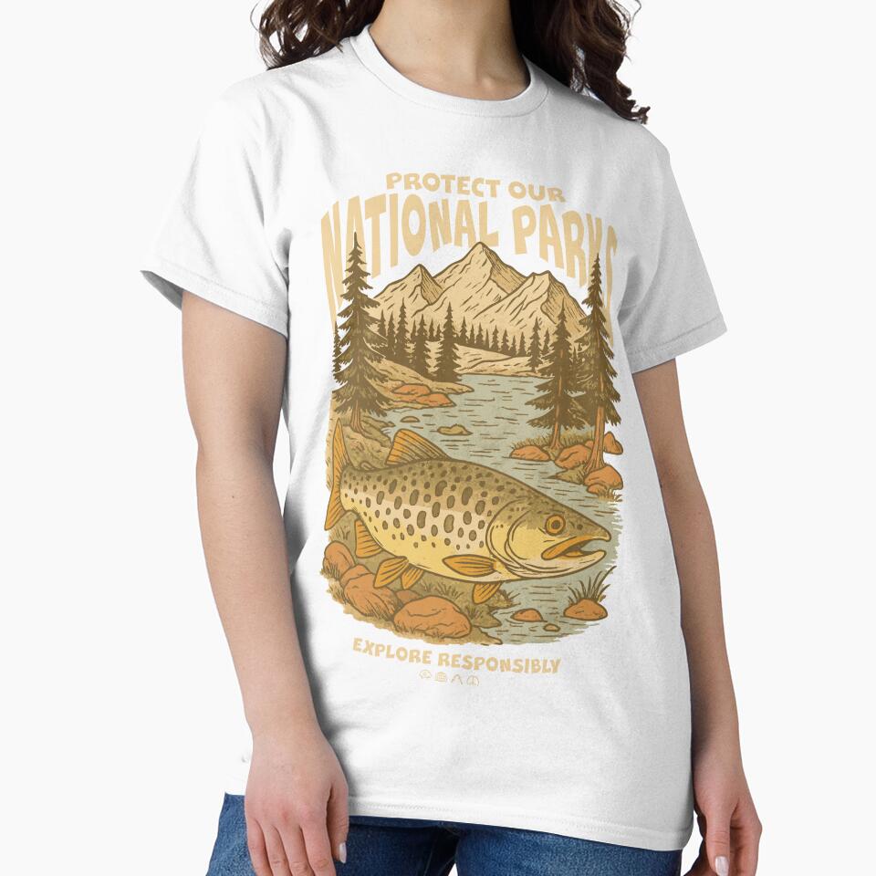 Respect the Local Wildlife Vintage National Parks Hiking Shirt by LessIsLoud