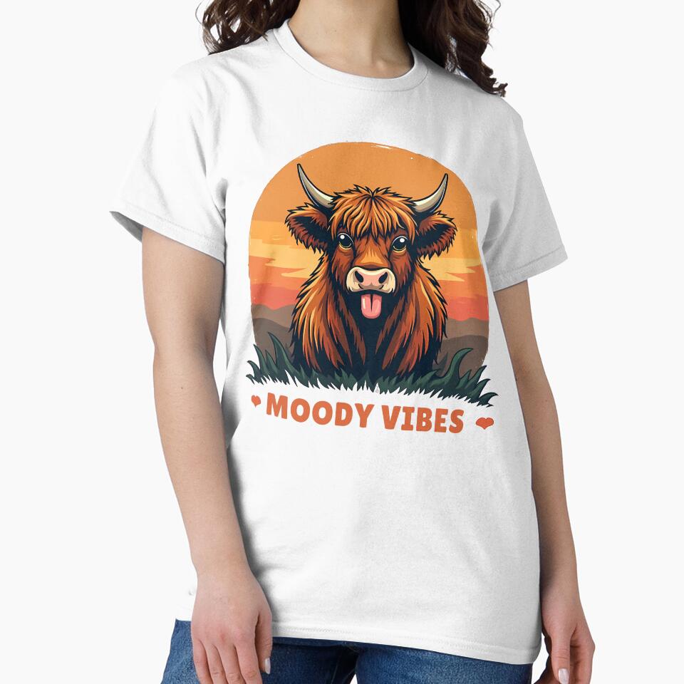 Moody Vibes Cute Highlander Cow by Auchi_Verse
