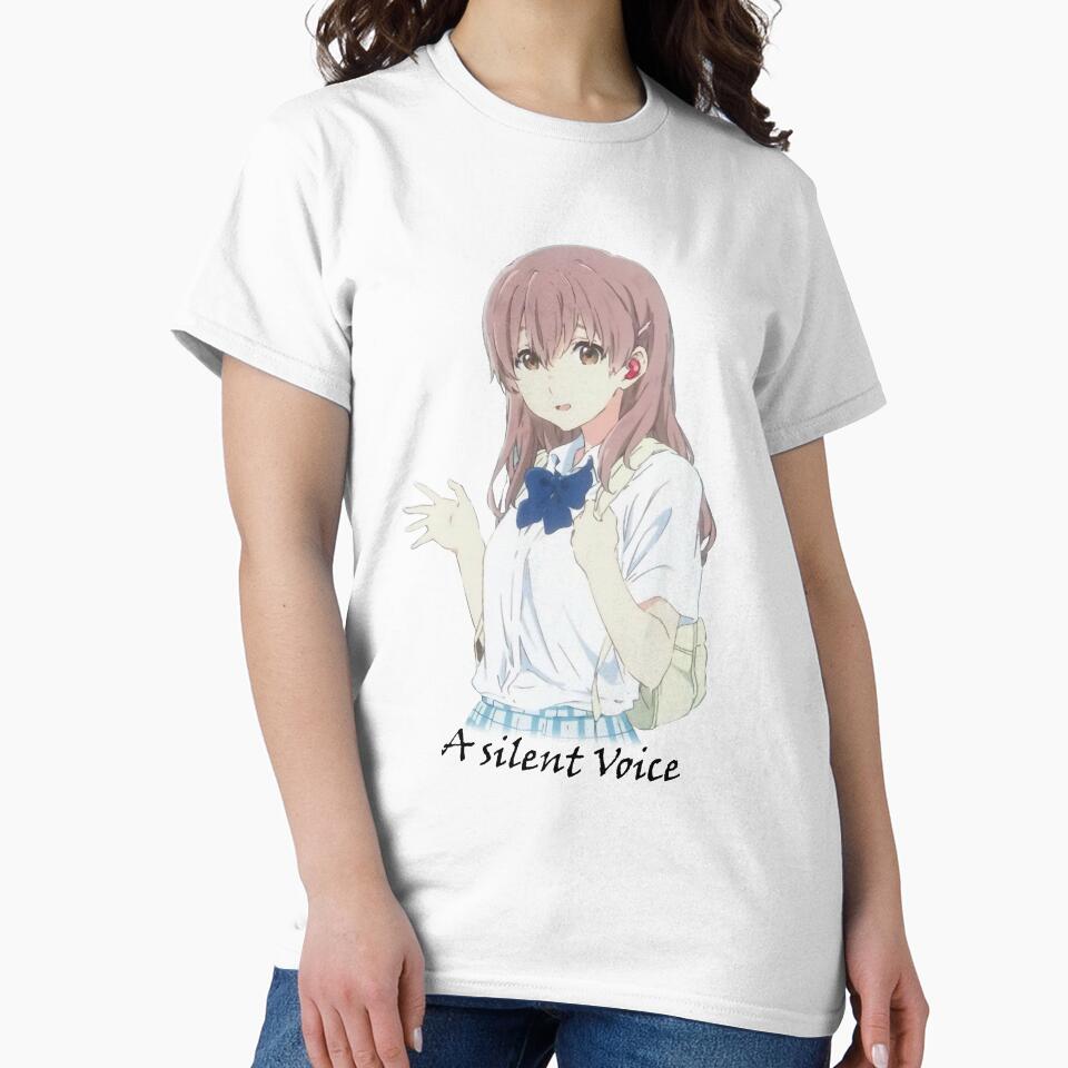 A Silent Voice , A Silent Voice ,,Short Sleeve,Cotton Tee,s,, by dermomcwain