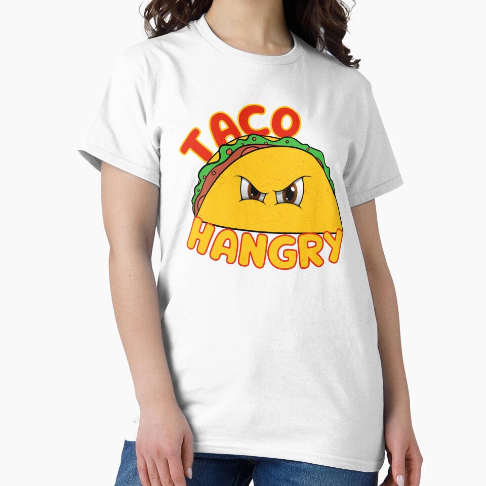 Taco Hangry, Funny Angry Eyes Taco by theflandonian
