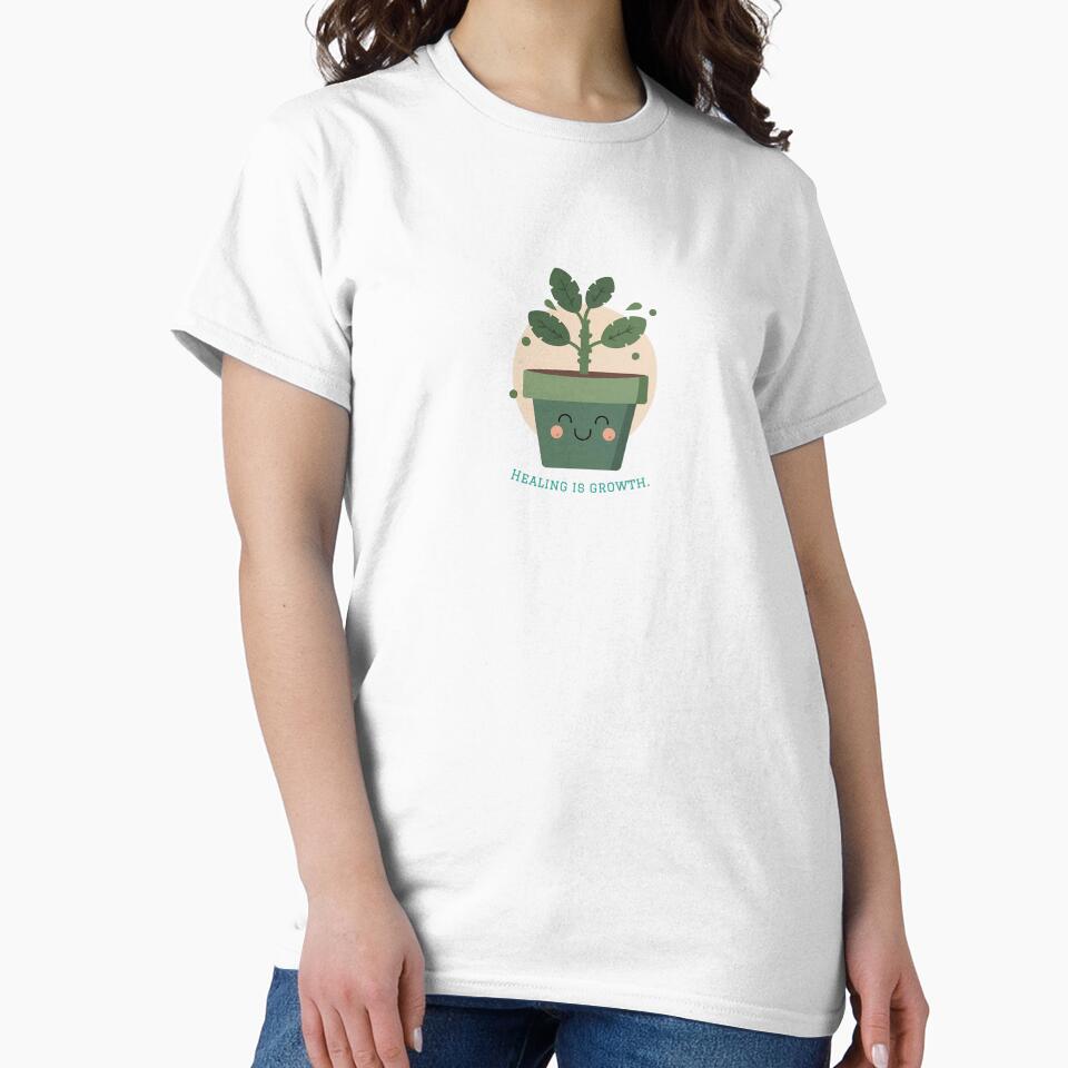 Healing is Growth Brain Plant Illustration by Fcustomdesigns