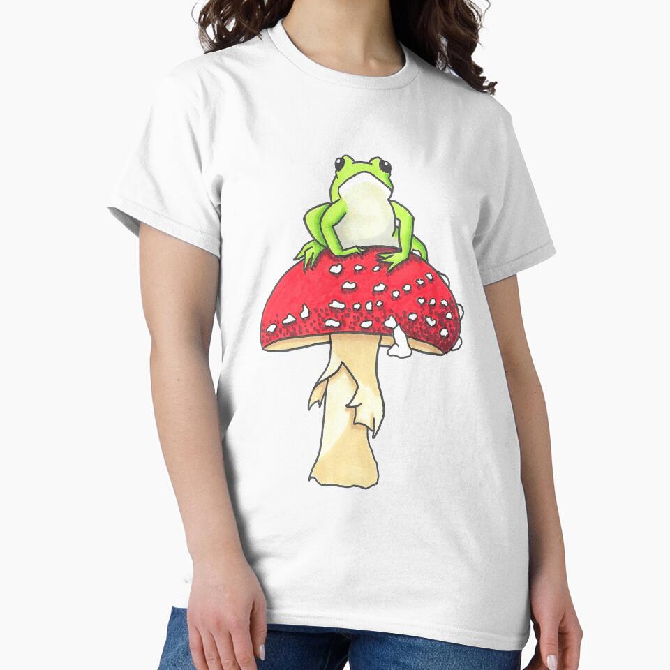 Frog On a Mushroom by LittleMomentArt