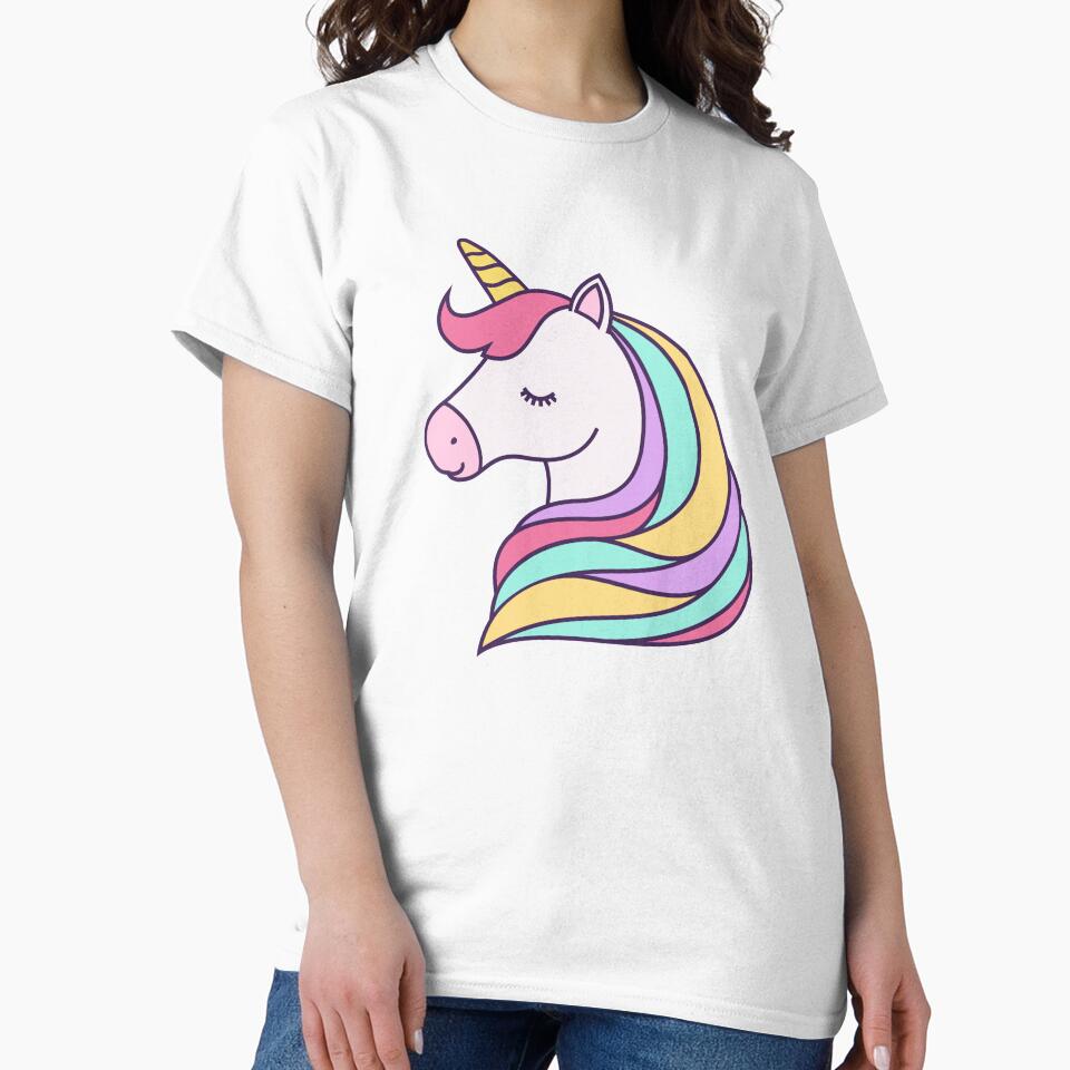 Cute Unicorn Face by Esmilna Castillo