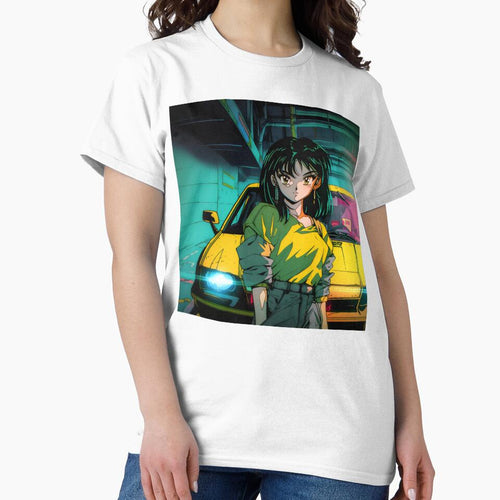 80s Anime Retro Girl Car Japanese Aesthetic The Classic by glasseskyodai