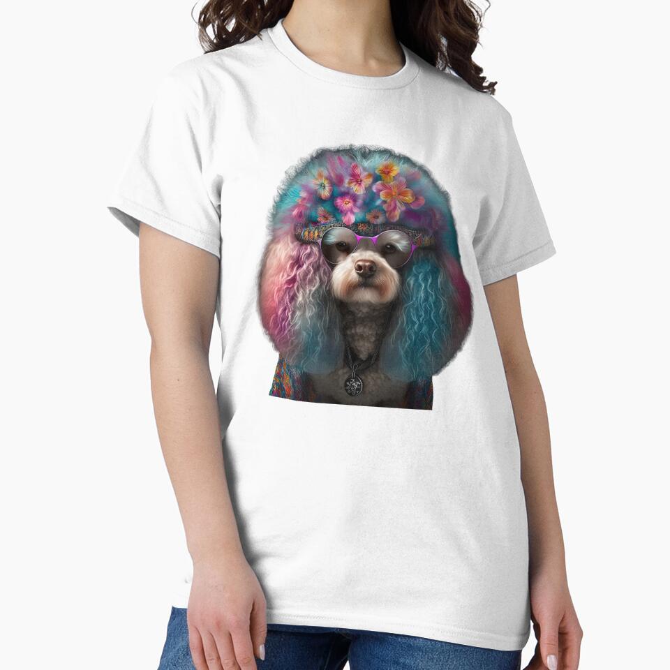 Fun hippie poodle by AnimalArtPhotos