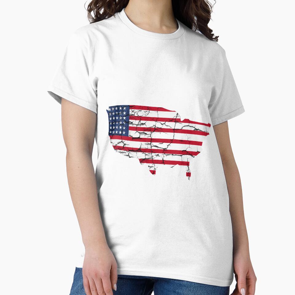 Distressed USA Map T-Shirt for Men and Women by AllStarMerch