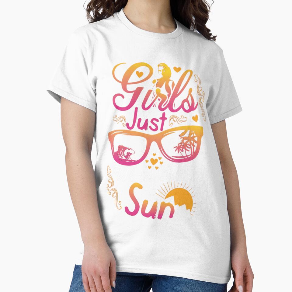 Girls Just Wanna Have Sun - Retro Beach Vacation & Sunset Sunglasses by trendnest_shop