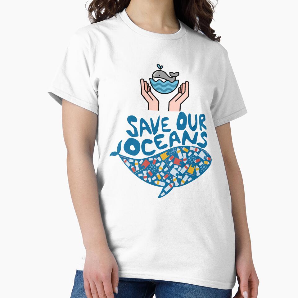 Save Our Oceans , Eco Awareness Graphic . by  StickAndStyle