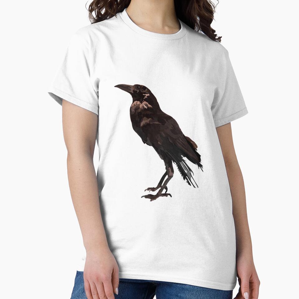 A is for American Crow,American Crow Artwork – Intelligent Bird Illustration and Urban Wildlife Design by PrettylittlepastelUk