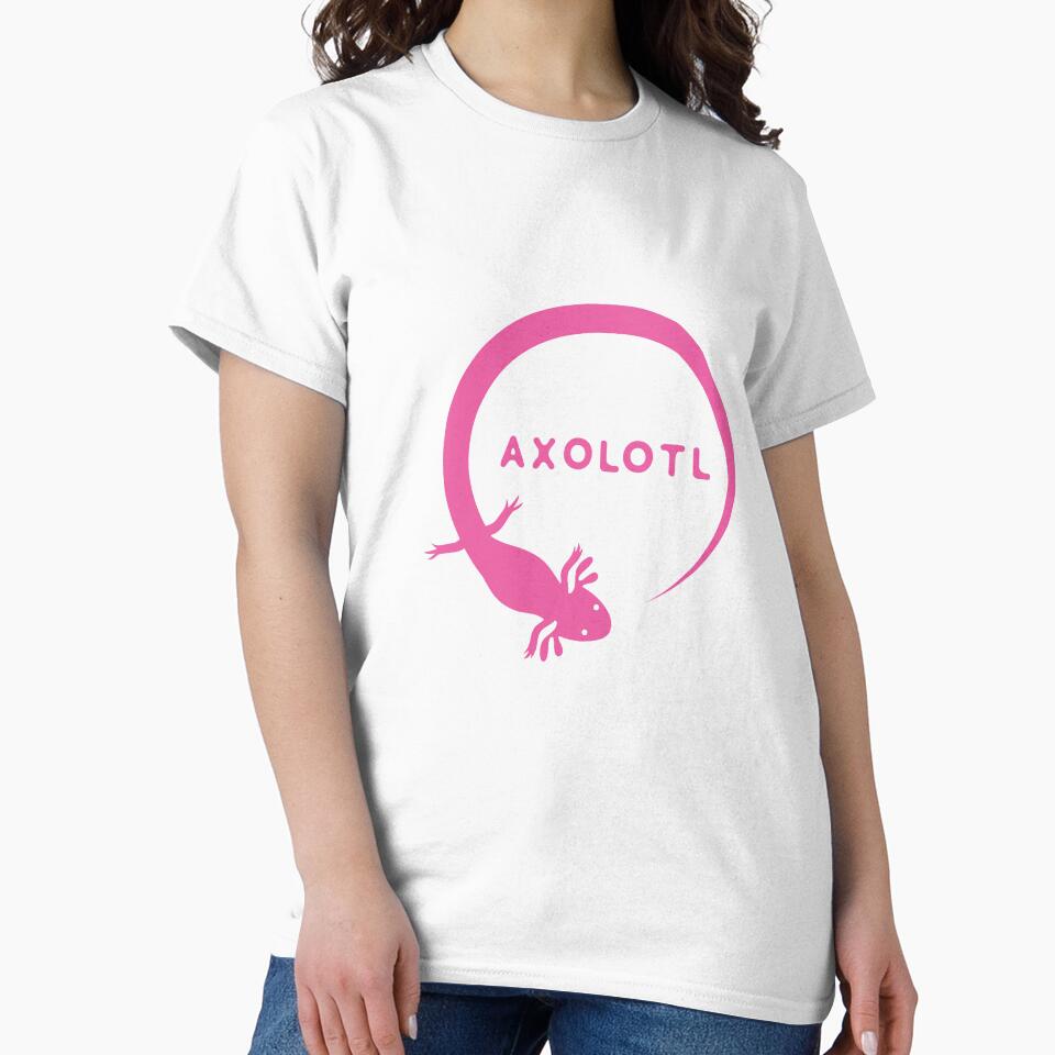 Pink Axolotl Circle Mexican Amphibian by Tamer ⭐⭐⭐⭐⭐