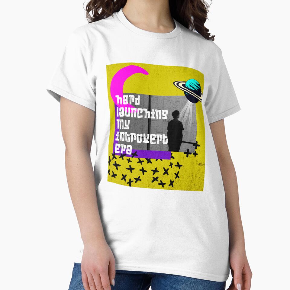 Hard Launching My Introvert Era – Bold Weirdcore Space Girl Design by RealLifeMerchies