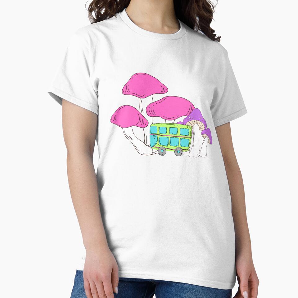 Hippie bus in the land of Psychedelic Mushroom by CypisDesign