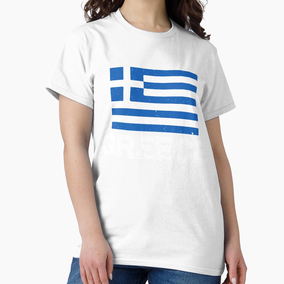 Greece Flag T-Shirt for Men and Women by AllStarMerch