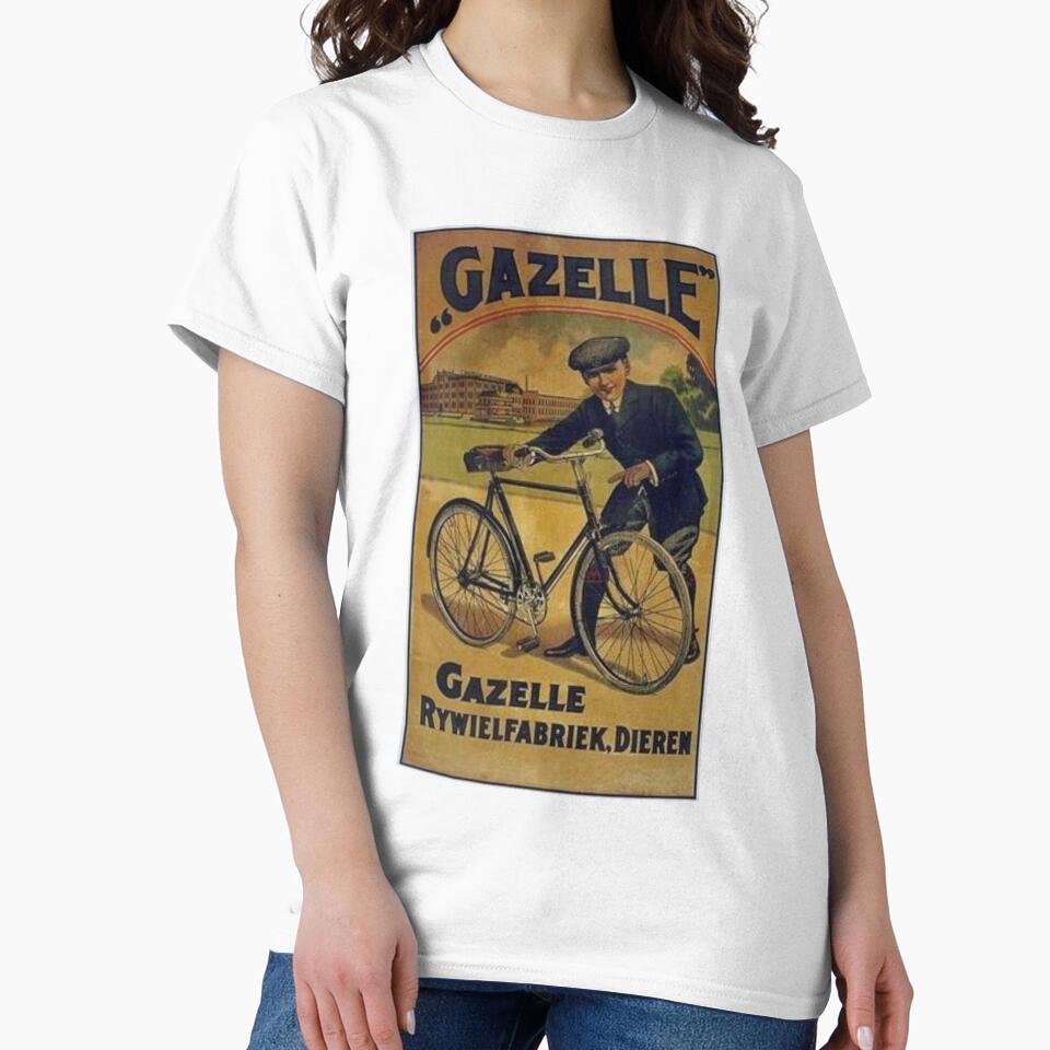 Old ad Gazelle bicycle by T-shirtJohny