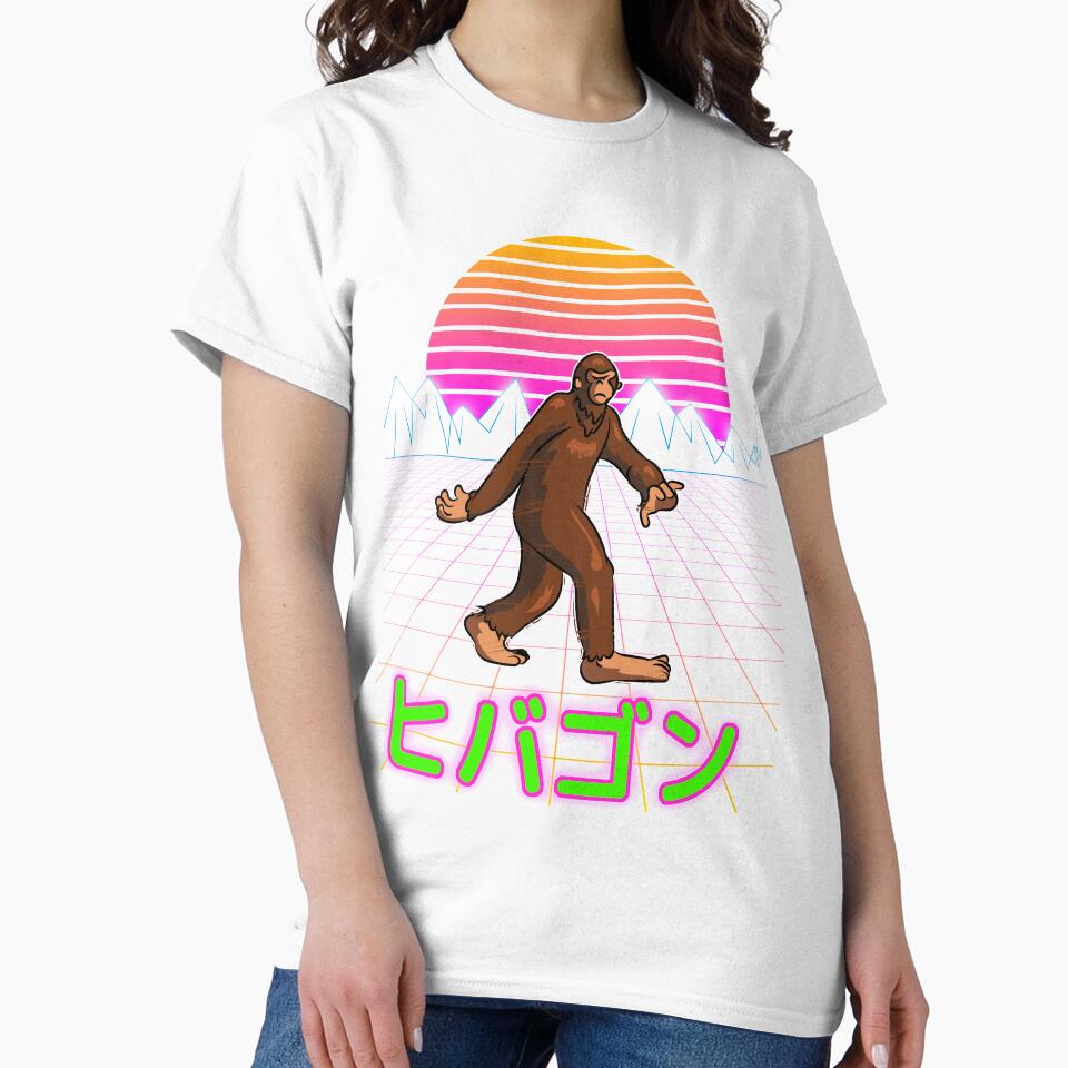 Japanese Big Foot Hibagon Synthwave Vaporwave by KareemoDee