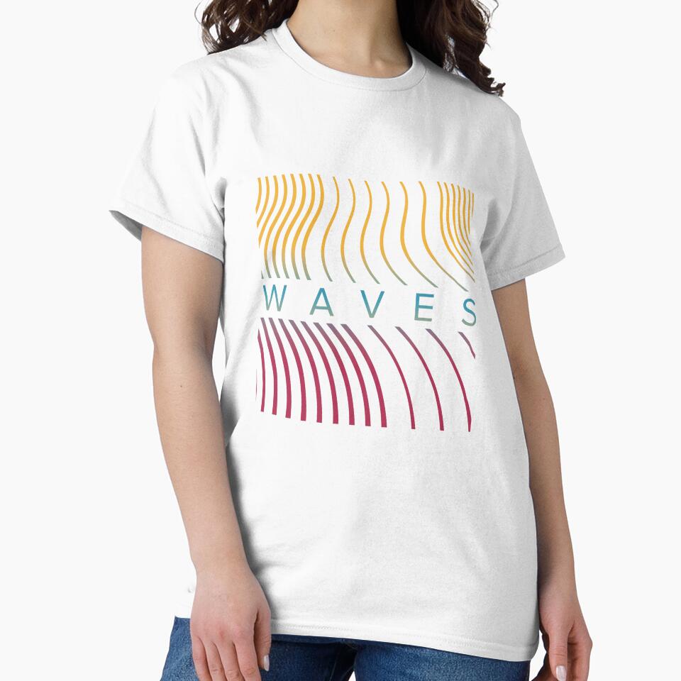 WAVES - Abstract Gradient Topographic Line Art by Rengwear