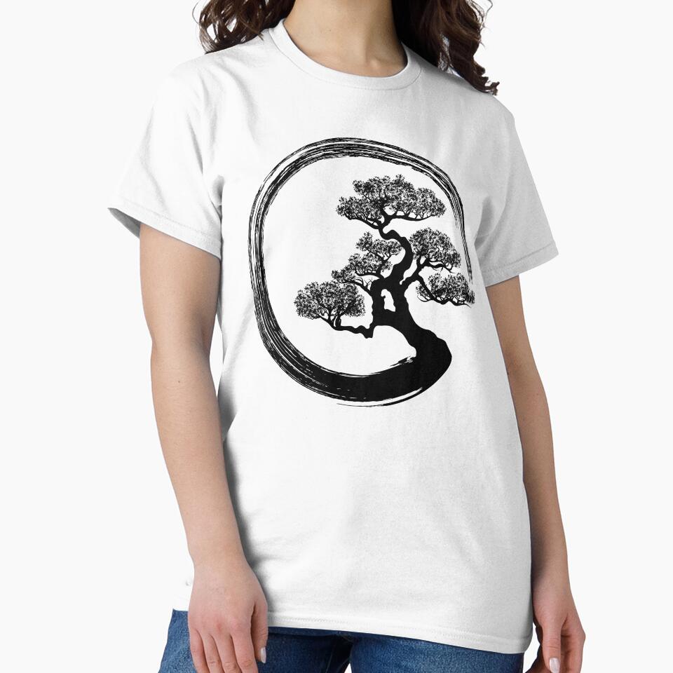 Enso Zen Circle and Bonsai Tree by k9printart