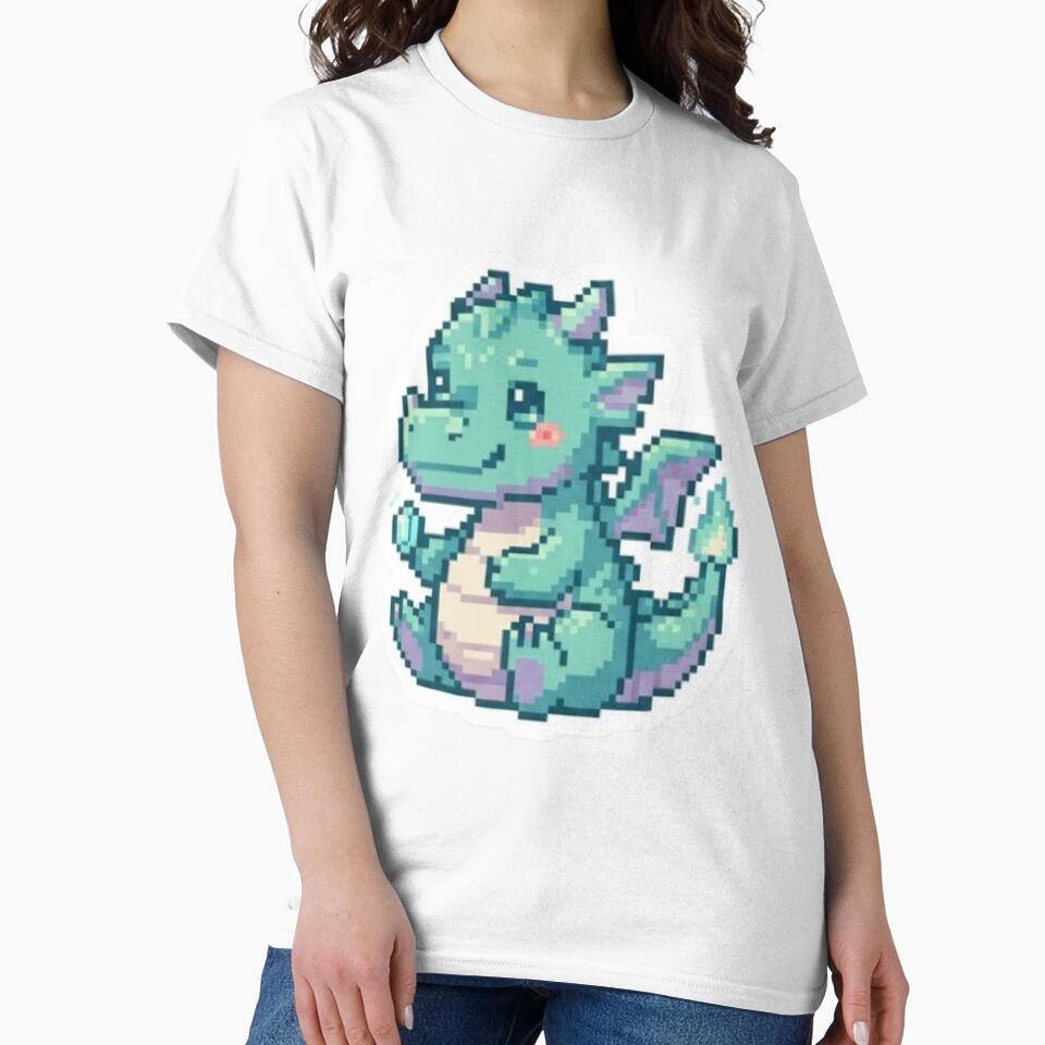 Pixel Art Dragon with Magic Treasure by Purpleclomb