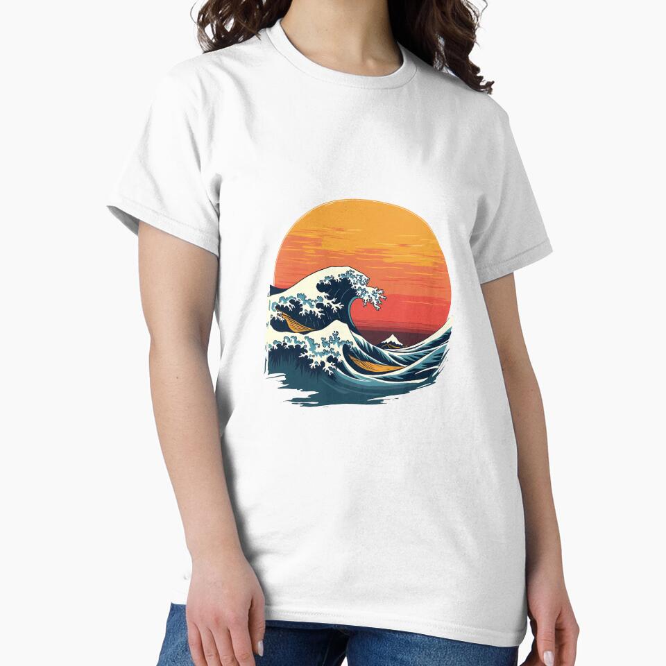 Retro Wave Design: Bold 70s Lines in Orange and Mustard by VibeTCreations