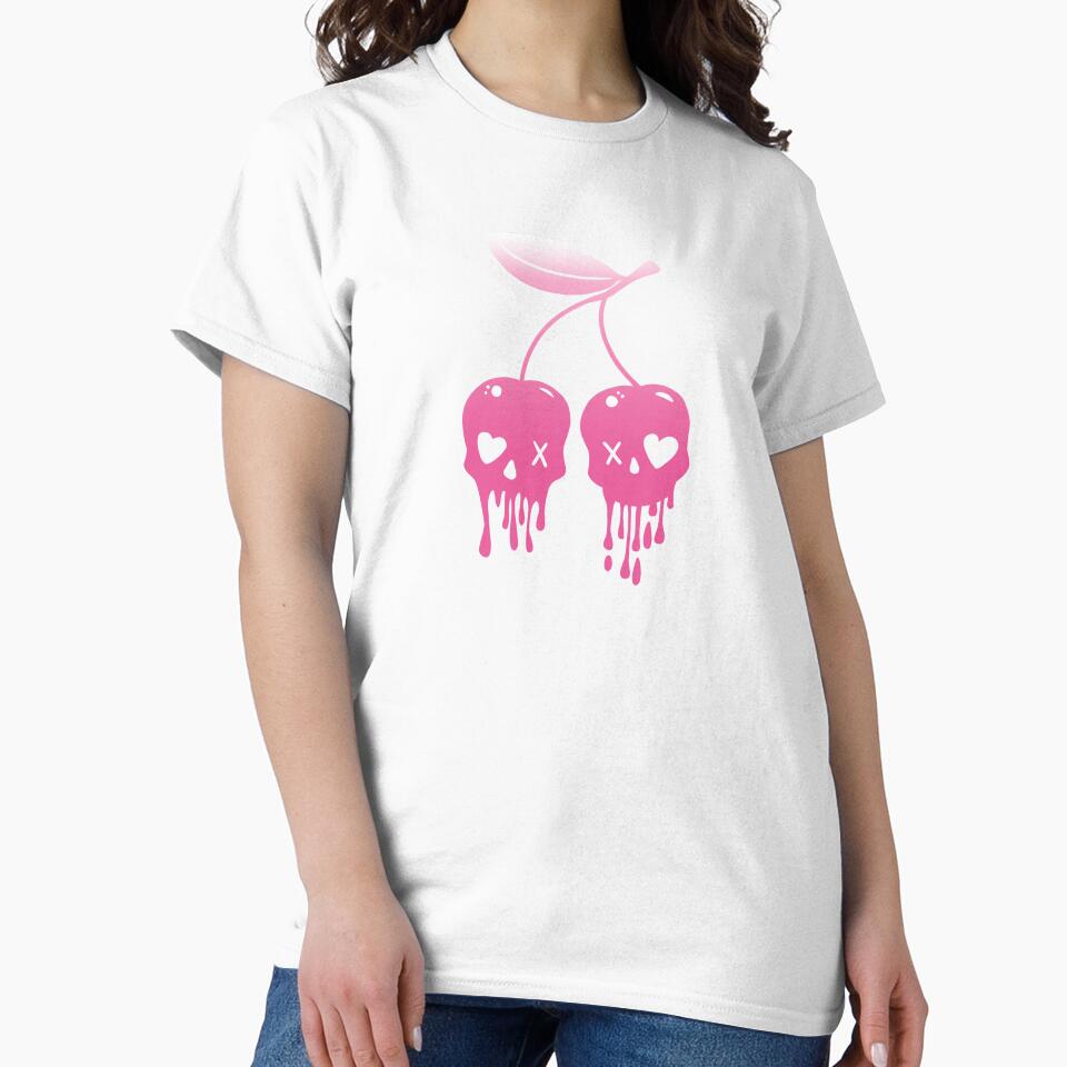 Cherries Skull Soft Pastel by Fran Fryberg