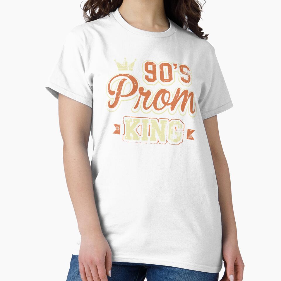 90's Prom King Nineties Distressed Retro Style T-Shirt by James  L.
