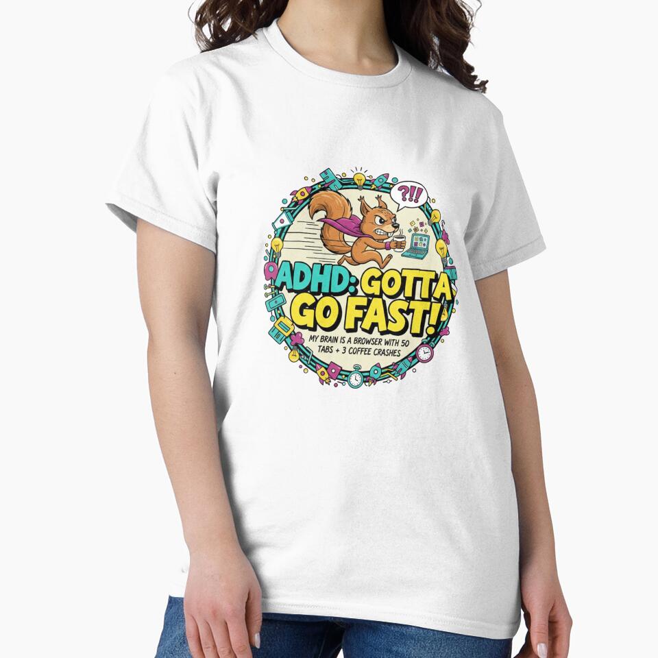 Funny ADHD Squirrel - Gotta Go Fast! by kryoarts