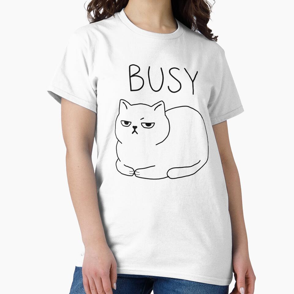 Busy Cat Loaf | Funny Minimalist Cat Line Art by Crestly Creatives