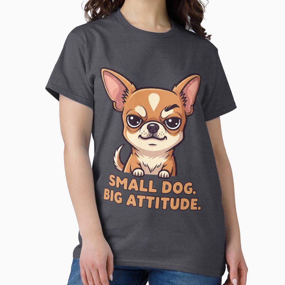 Grumpy Chihuahua Dog with Attitude by JonelleTshirts