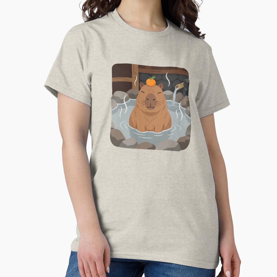 Cute Zen Carpincho Capybara Hot Spring by DuckOddity