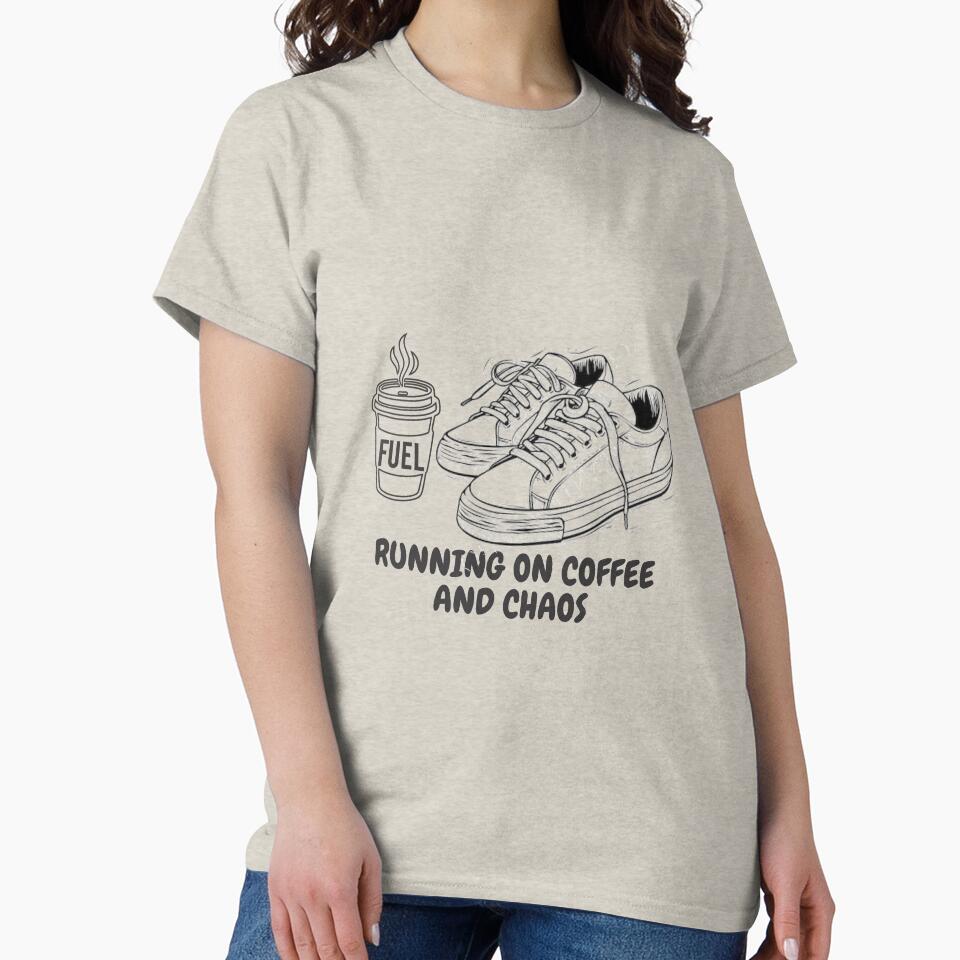 Running On Coffee And Chaos Funny Coffee Lover Runner by Joshbrowny