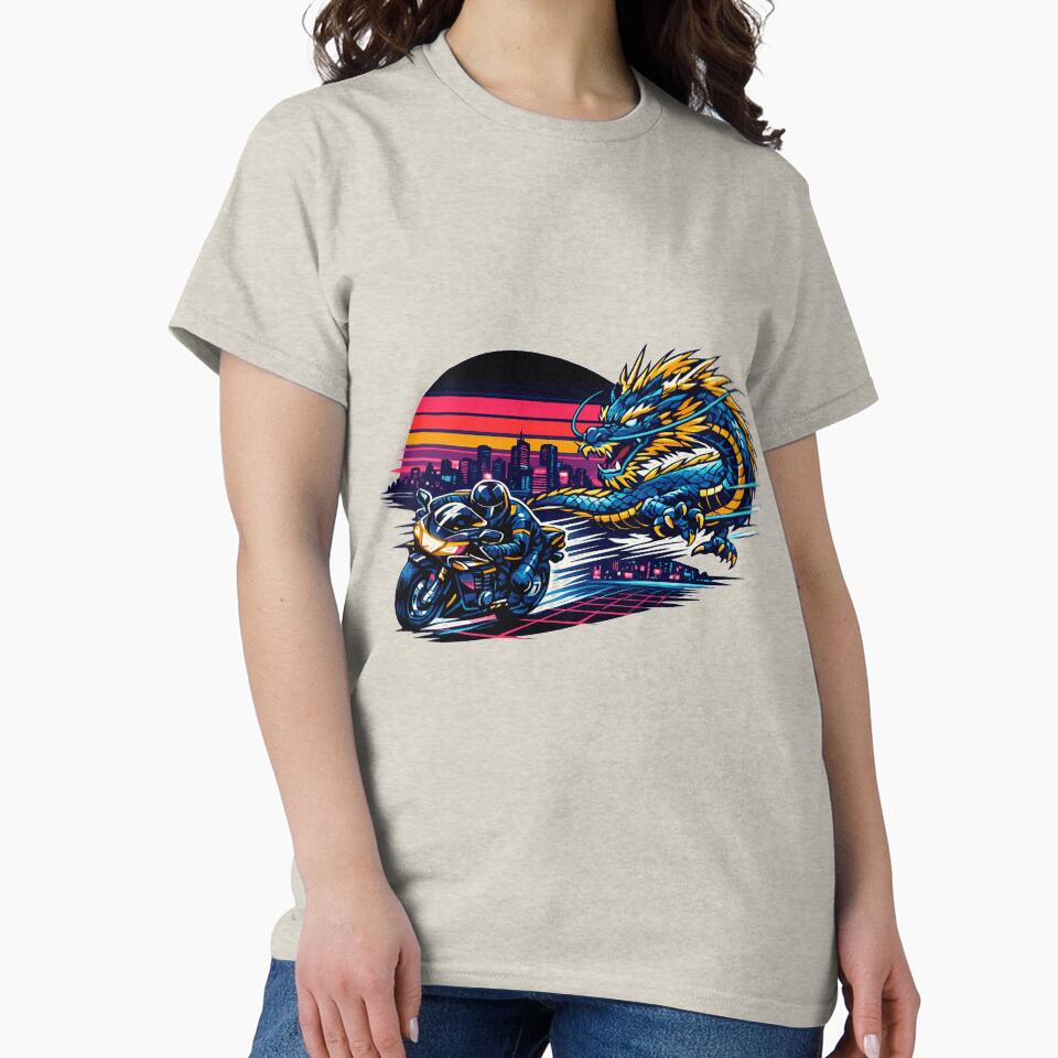 Synthwave Highway Dragon Race by KungPowUnicorn
