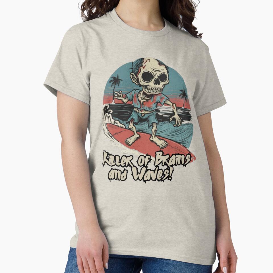 Surfing Zombie, killer of waves and brains, surf by Meandmyshop